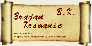 Brajan Krsmanić vizit kartica